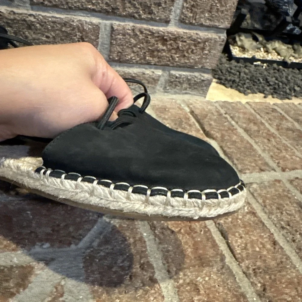 Eileen Fisher Women's  black Strappy  Espadrille Flats Size 5‎ #101